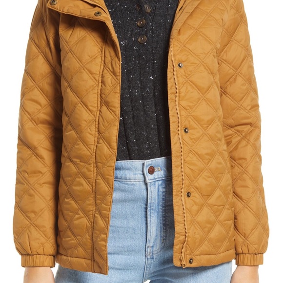 Madewell addition quilted packable puffer jacket -xxs toffee - Picture 2 of 7
